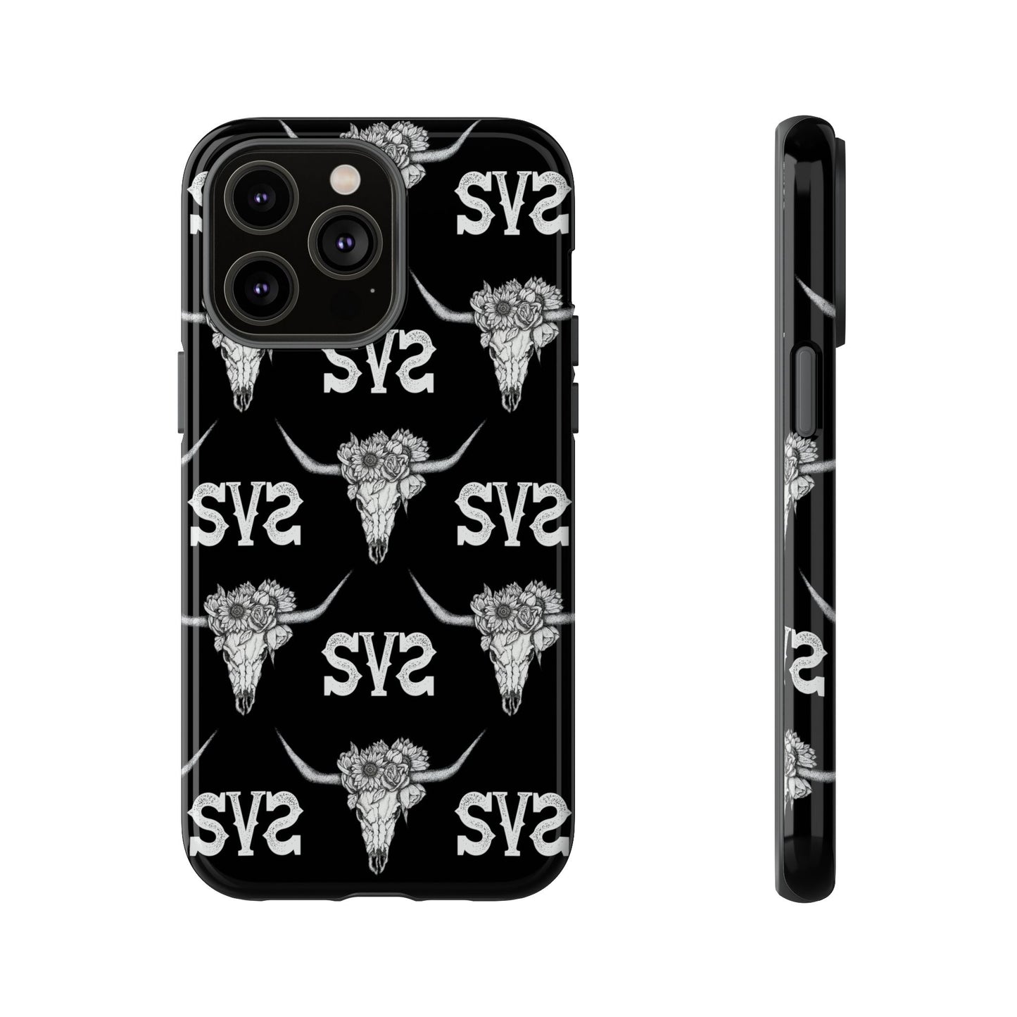 Blooms & Bone | Black Phone Case