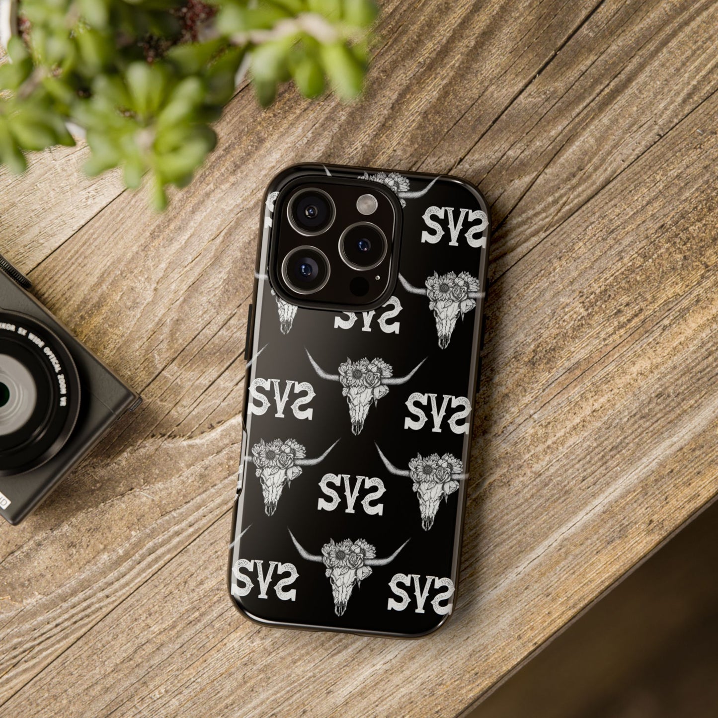 Blooms & Bone | Black Phone Case