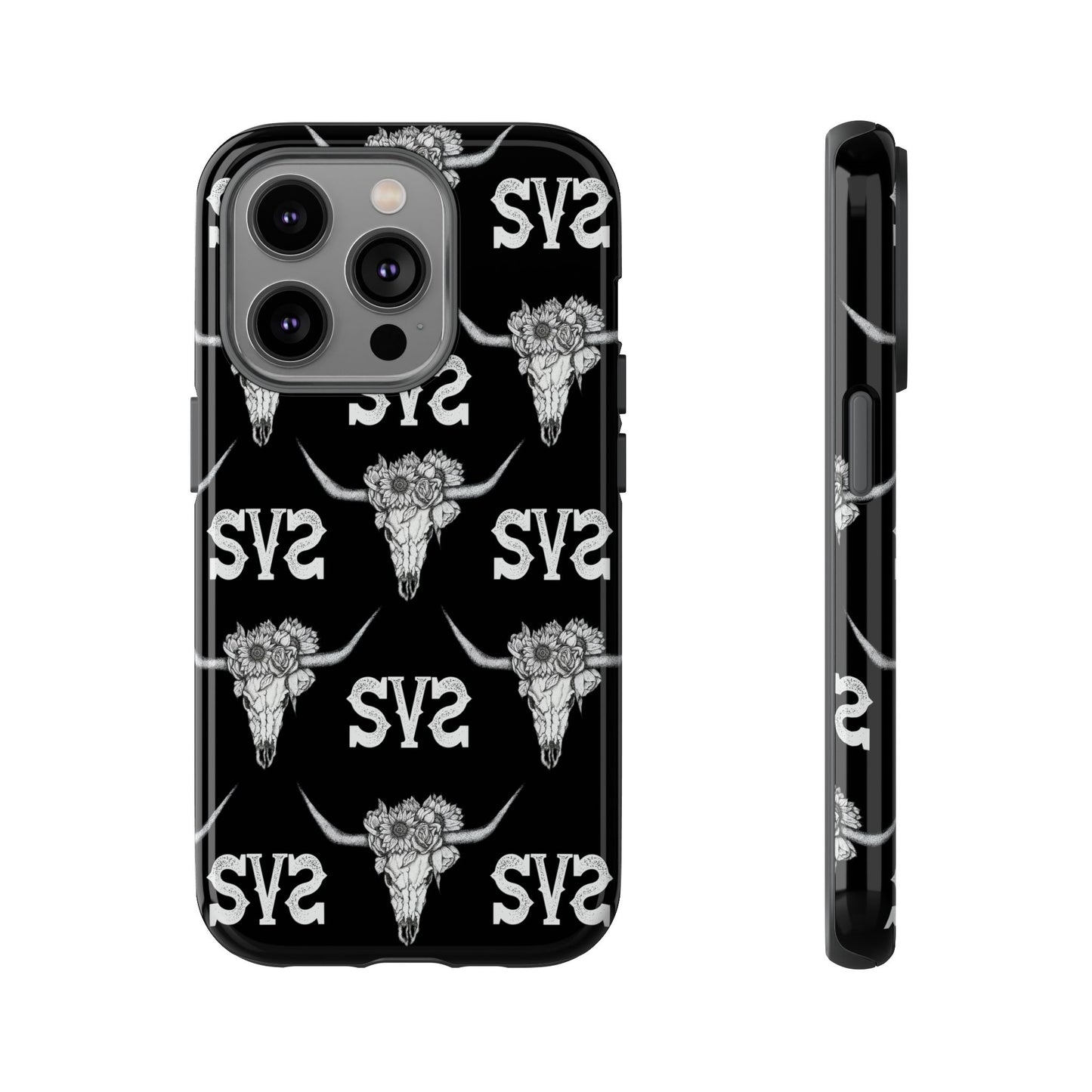 Blooms & Bone | Black Phone Case