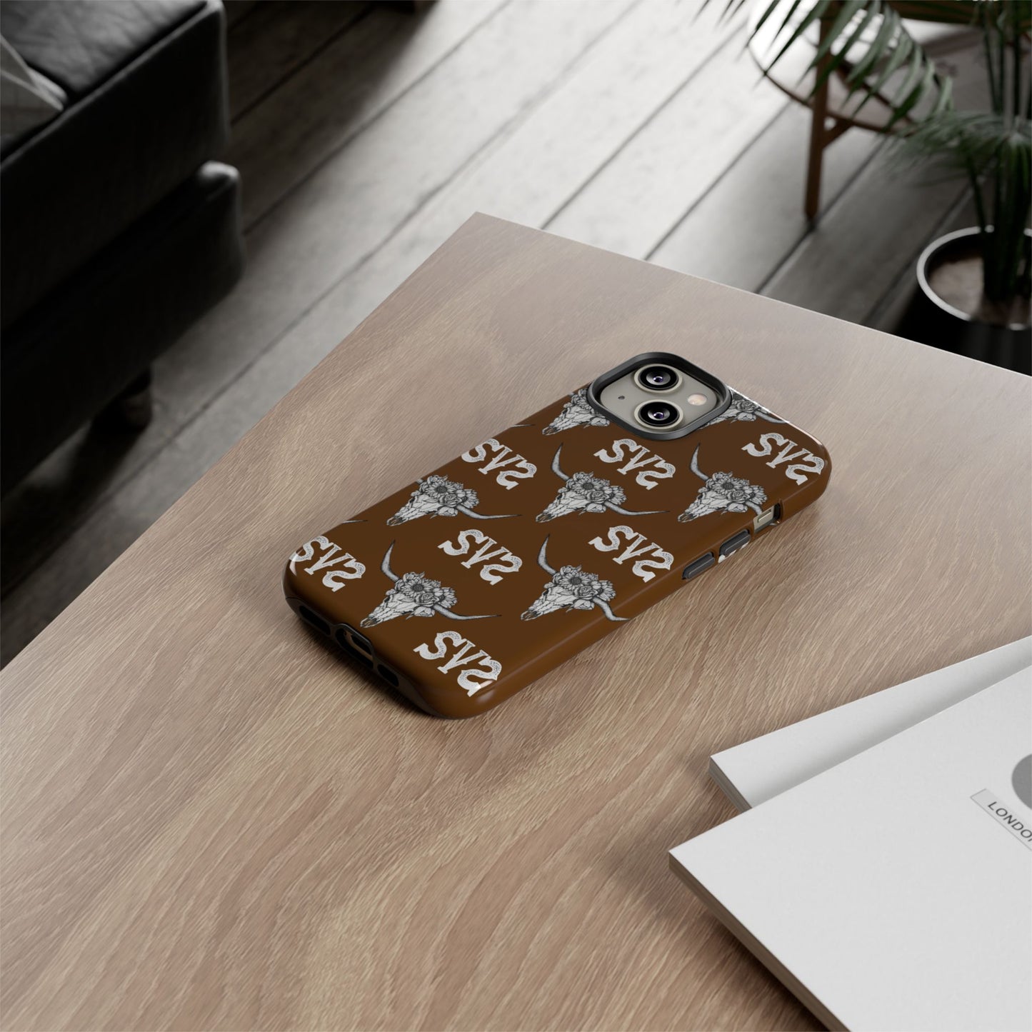 Blooms & Bone | Brown Phone Case