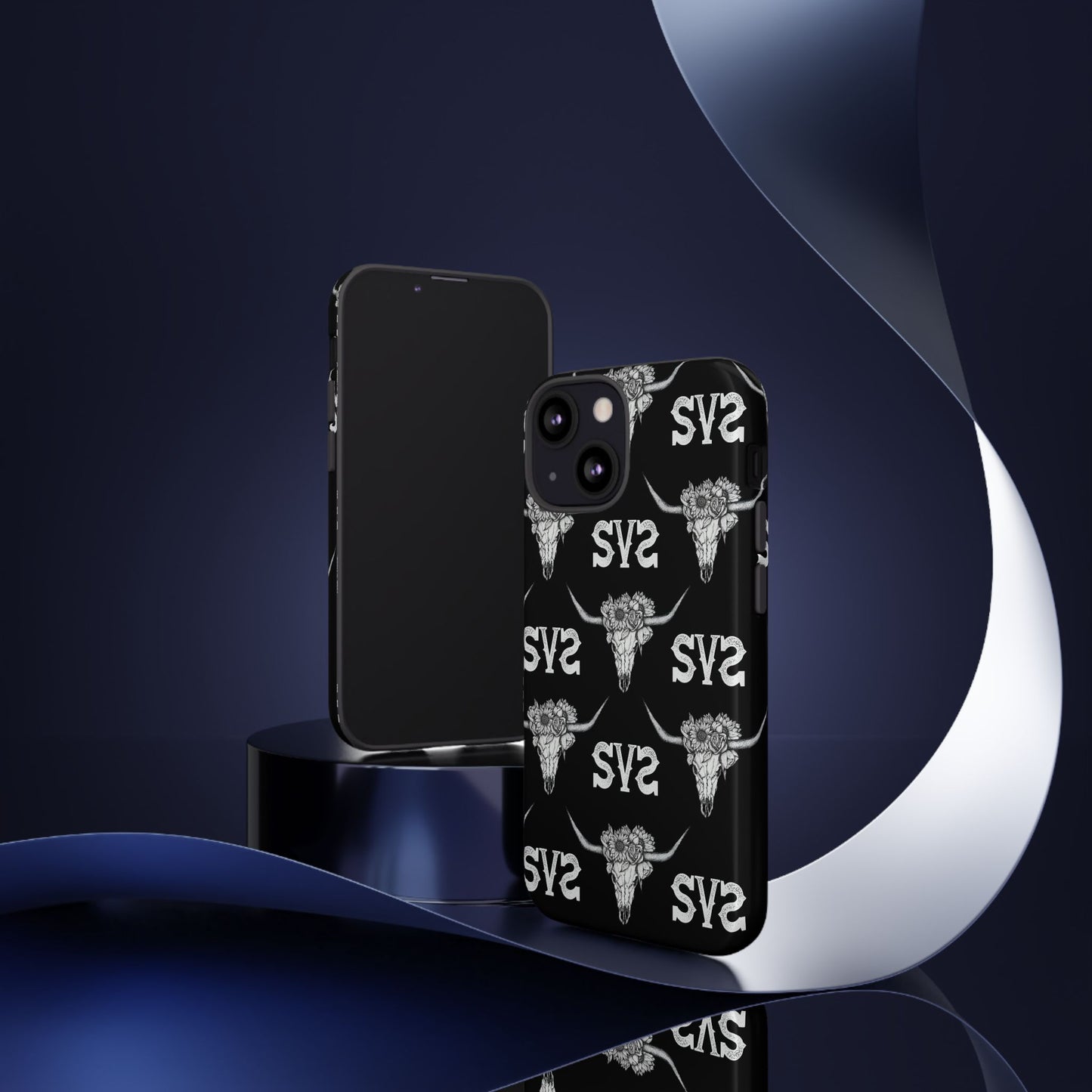 Blooms & Bone | Black Phone Case