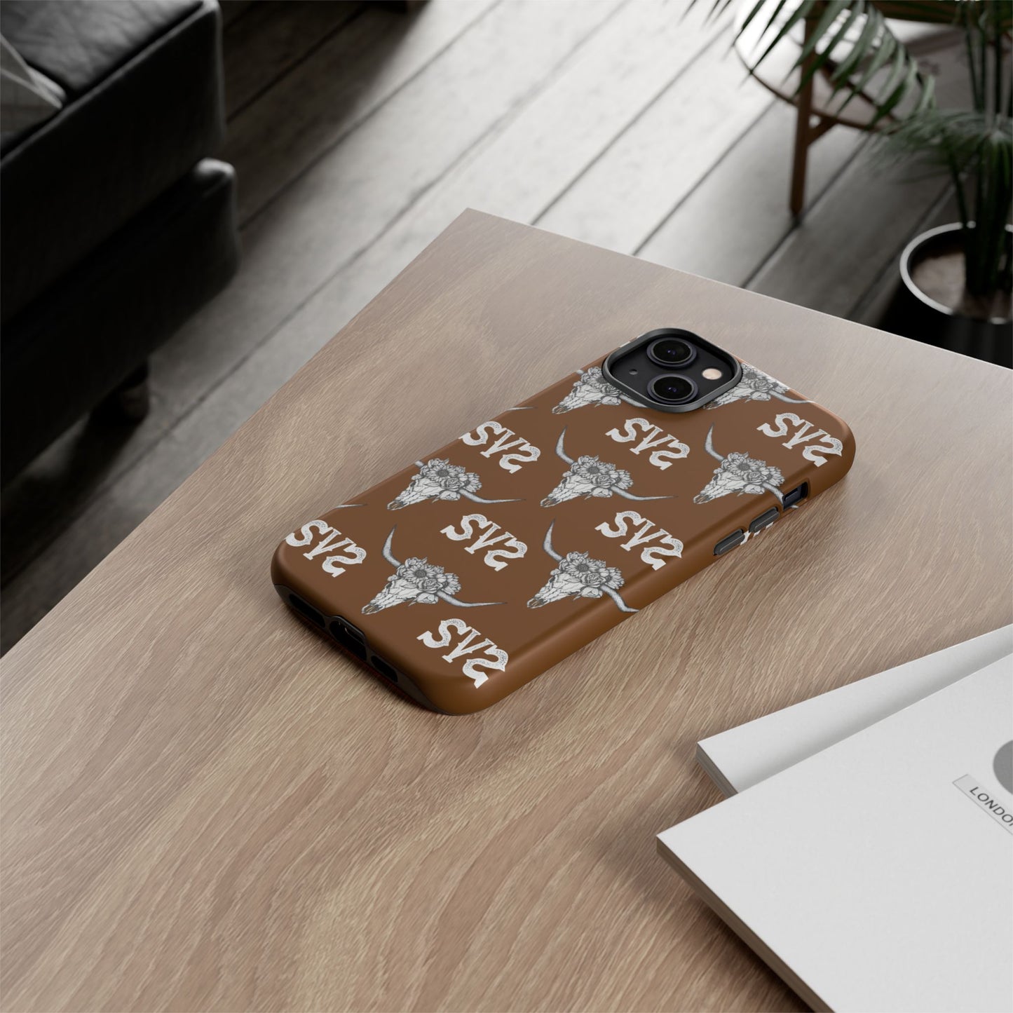 Blooms & Bone | Brown Phone Case
