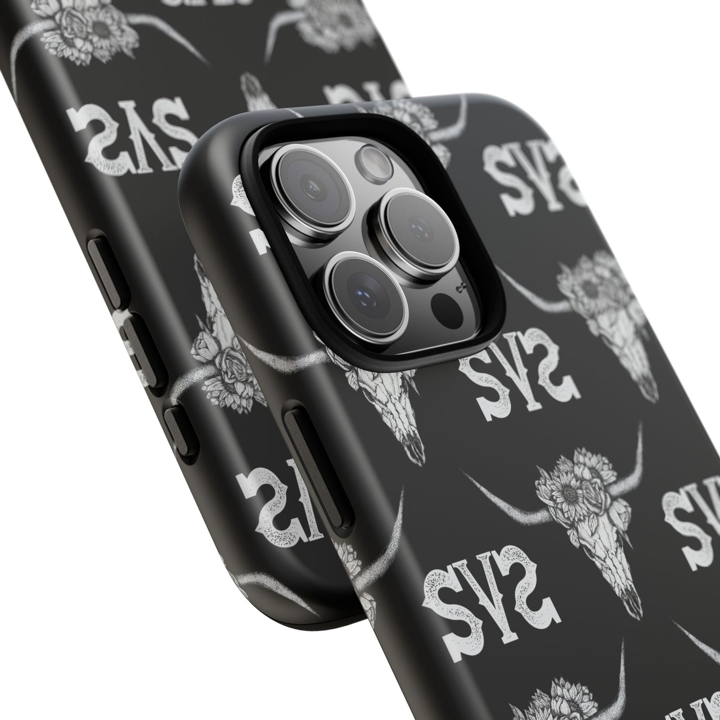 Blooms & Bone | Black Phone Case
