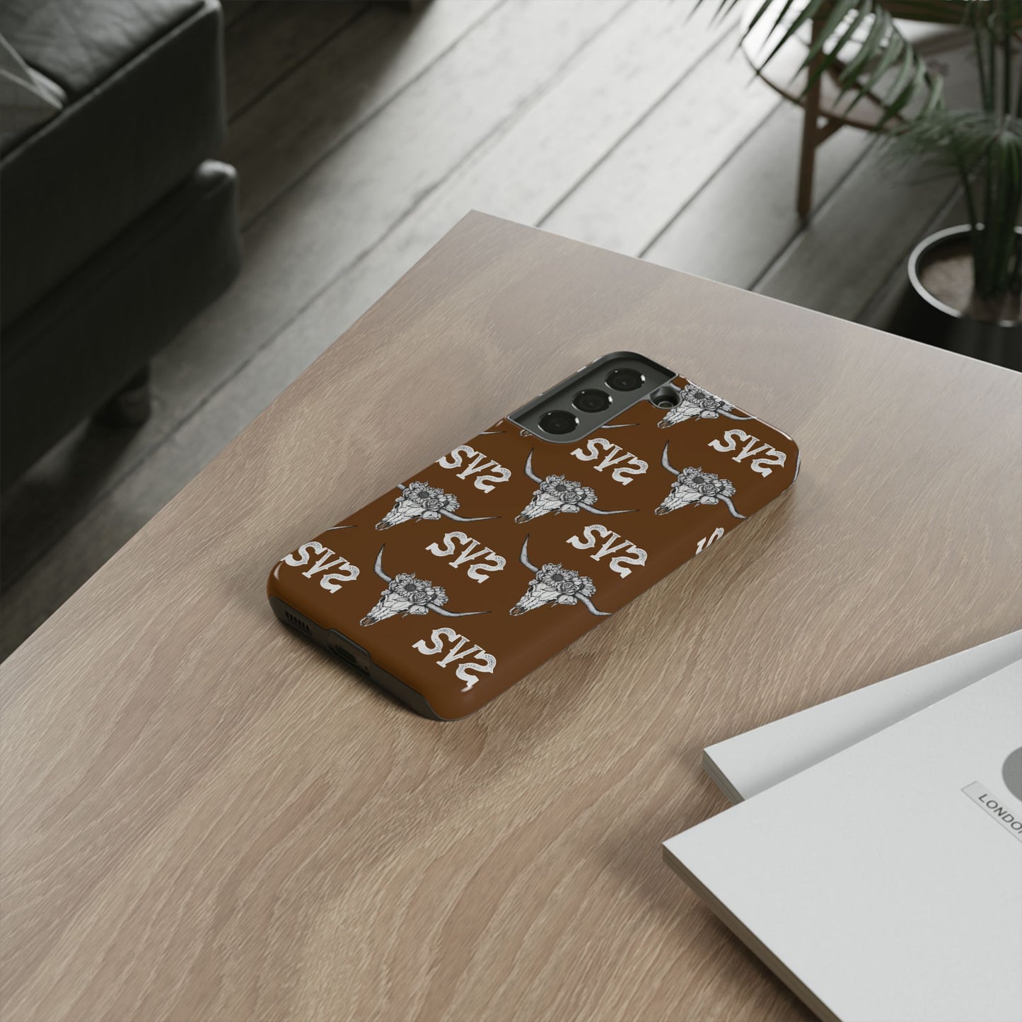 Blooms & Bone | Brown Phone Case