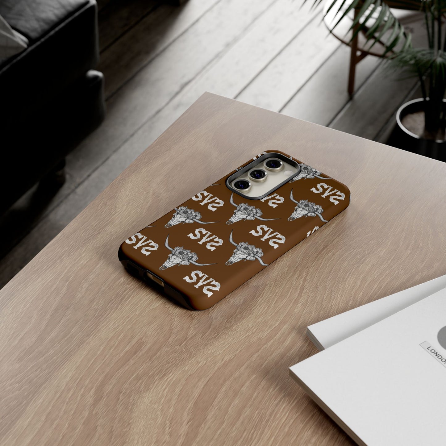 Blooms & Bone | Brown Phone Case