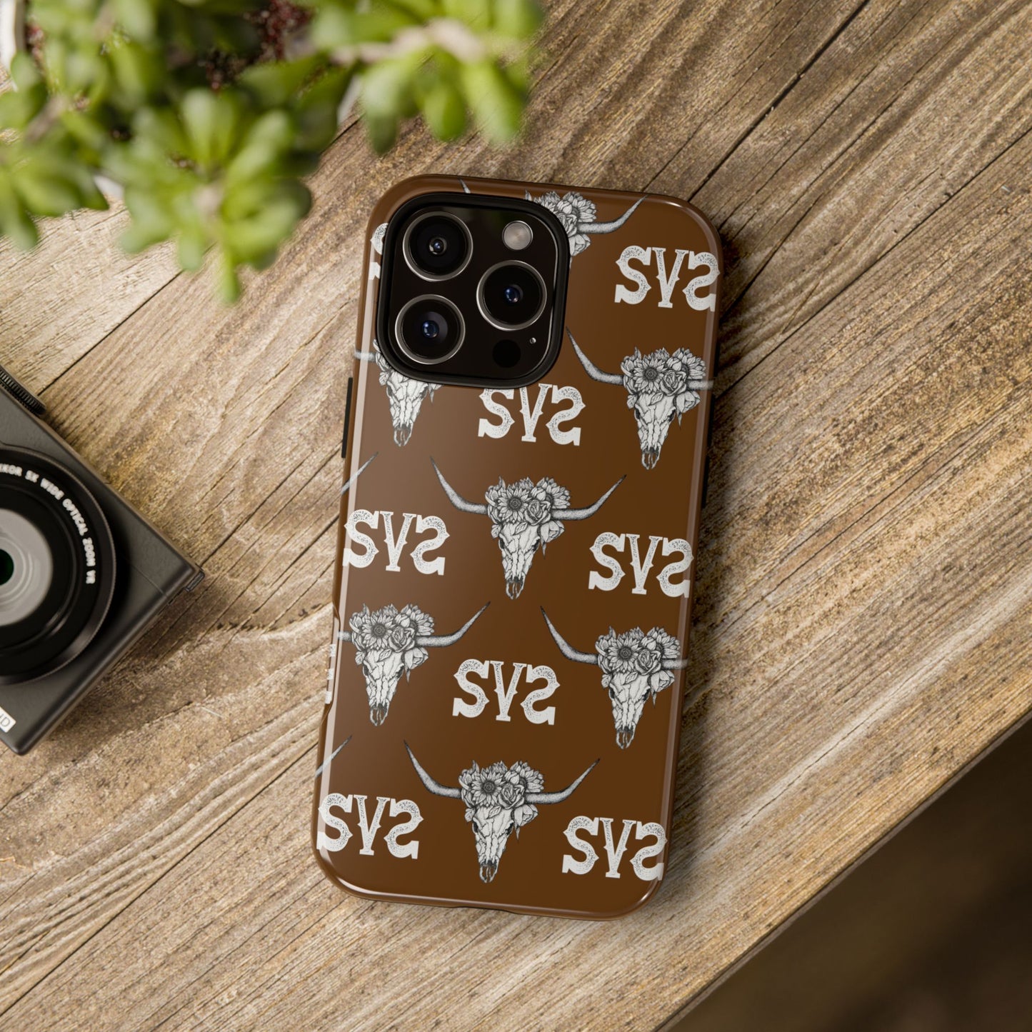 Blooms & Bone | Brown Phone Case