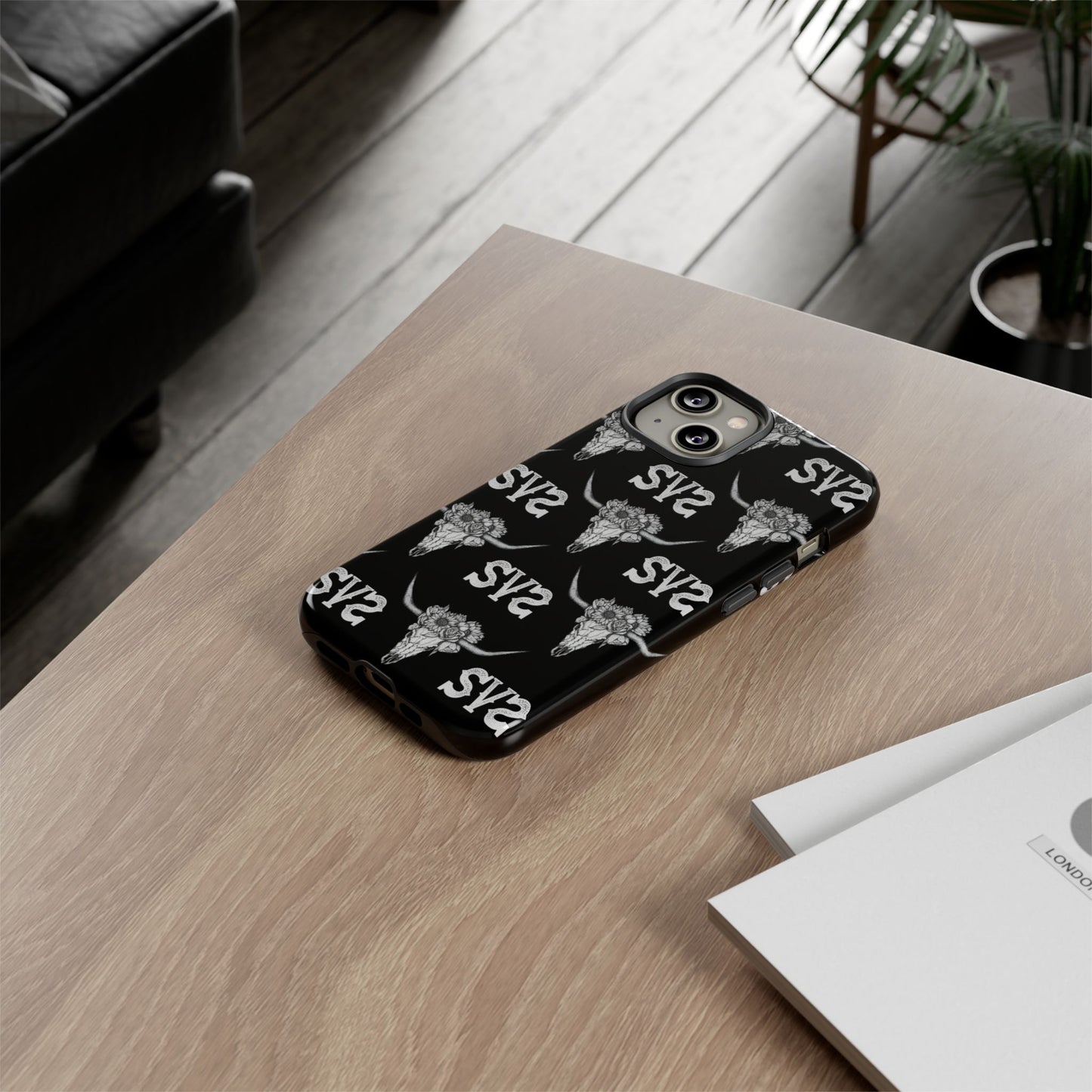 Blooms & Bone | Black Phone Case