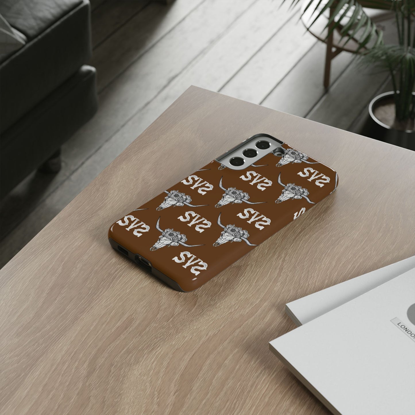 Blooms & Bone | Brown Phone Case