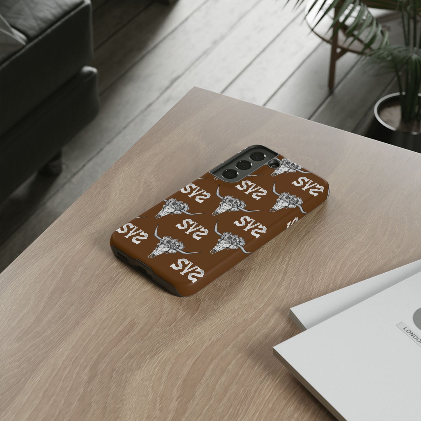 Blooms & Bone | Brown Phone Case