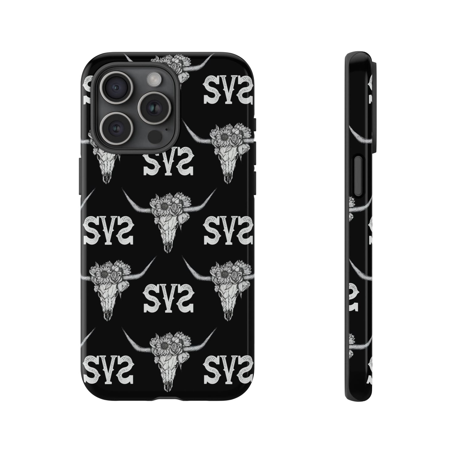 Blooms & Bone | Black Phone Case