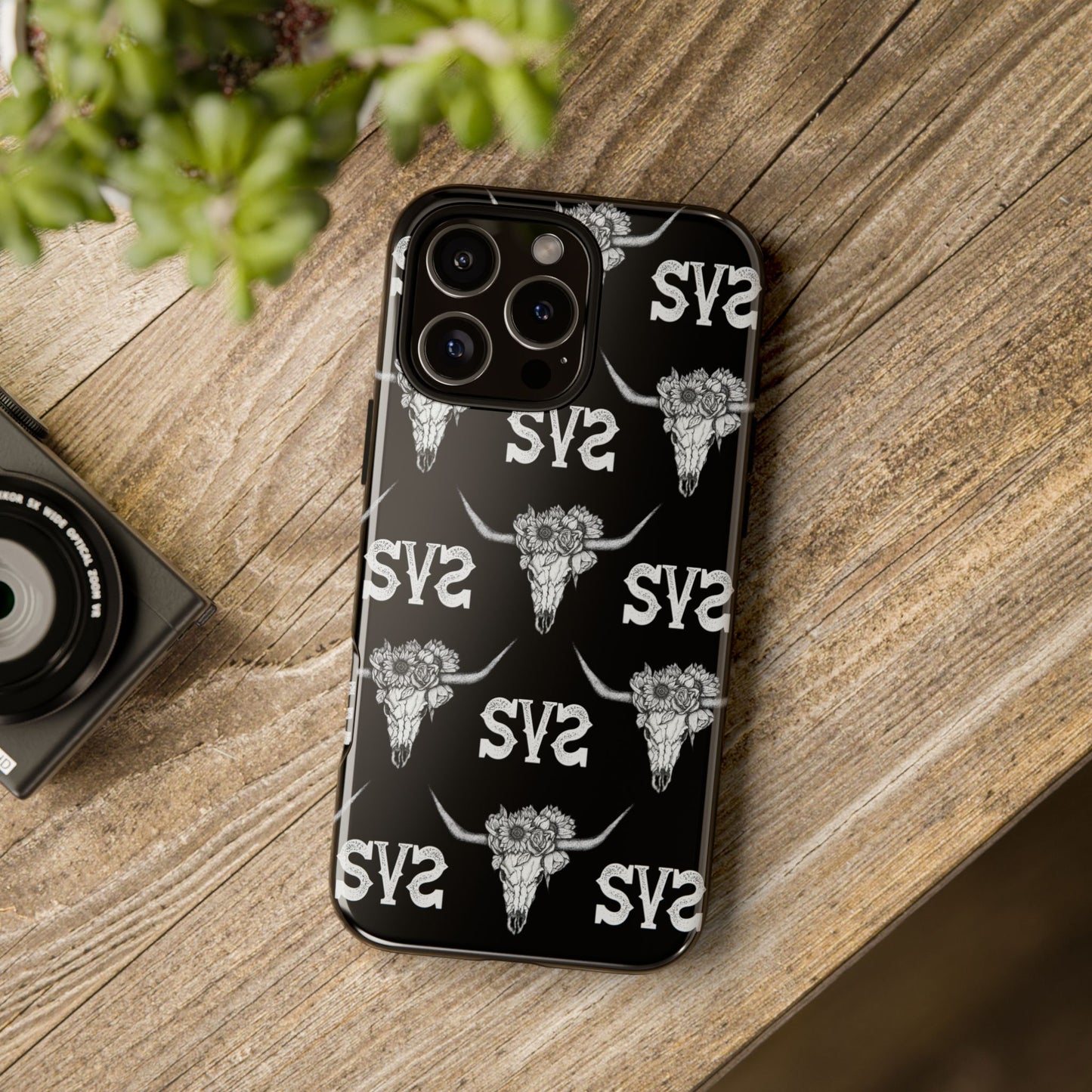 Blooms & Bone | Black Phone Case