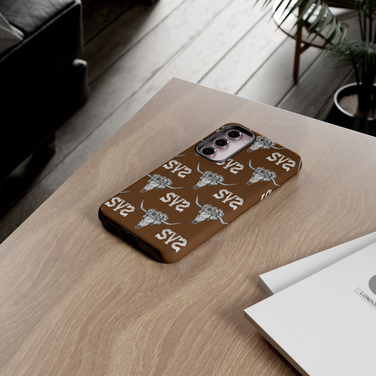 Blooms & Bone | Brown Phone Case