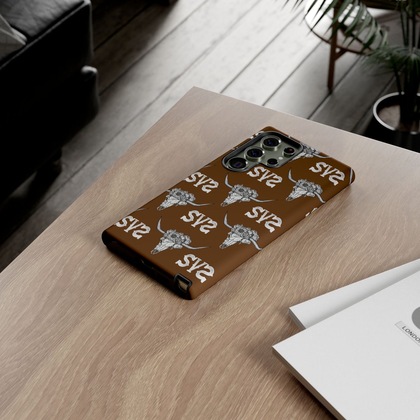 Blooms & Bone | Brown Phone Case