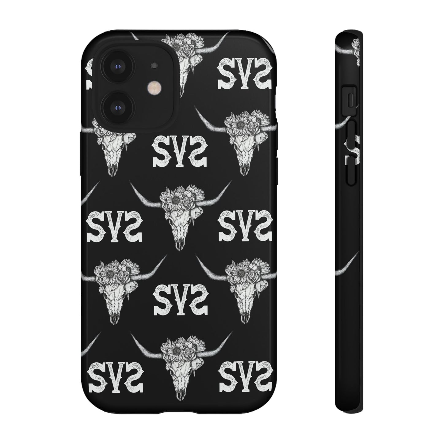 Blooms & Bone | Black Phone Case