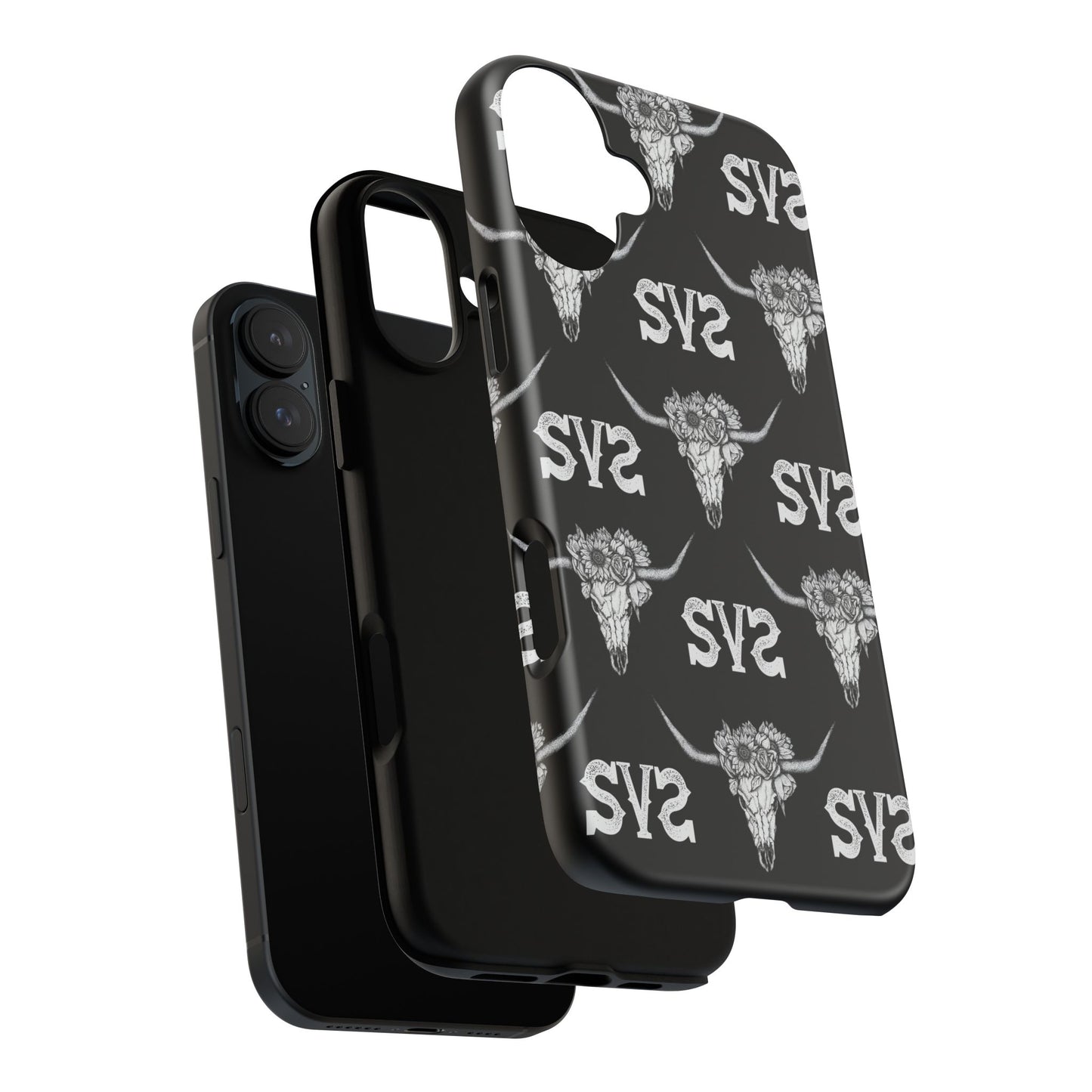 Blooms & Bone | Black Phone Case