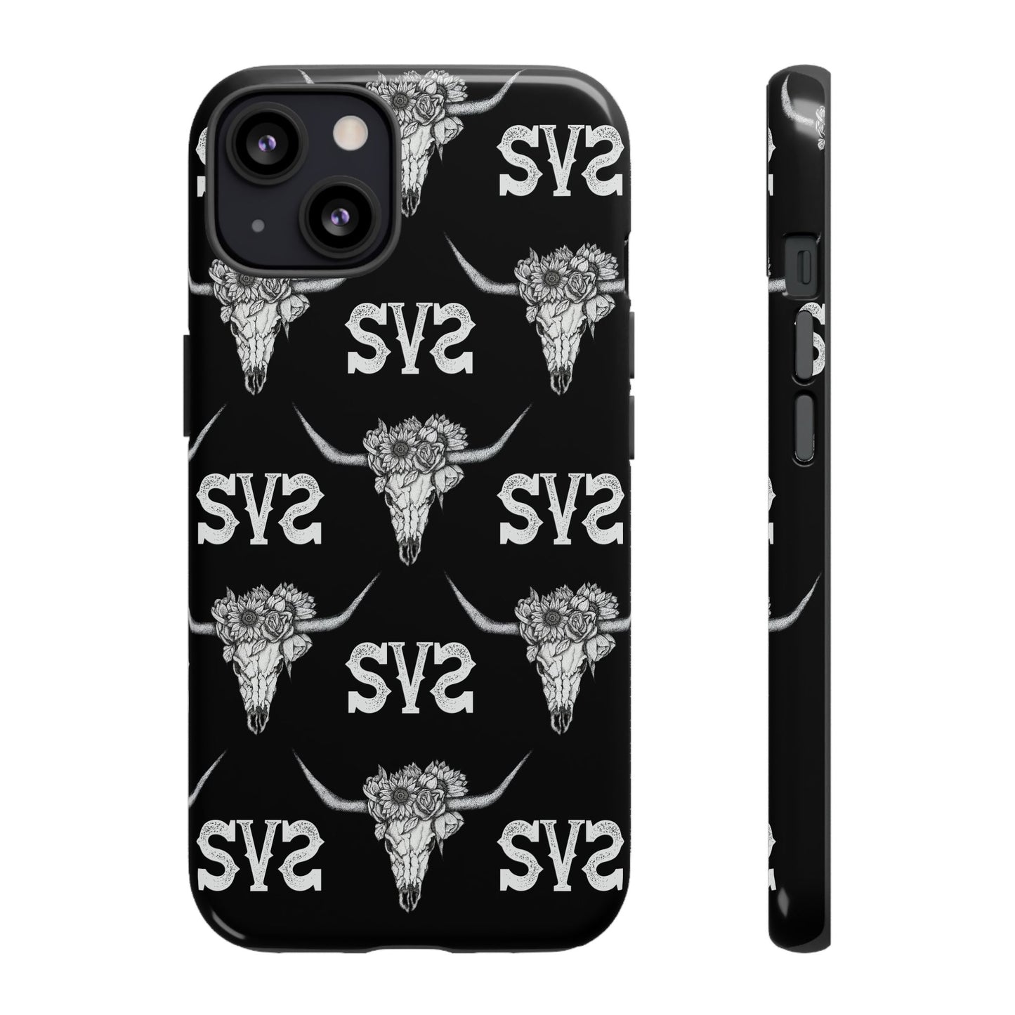 Blooms & Bone | Black Phone Case