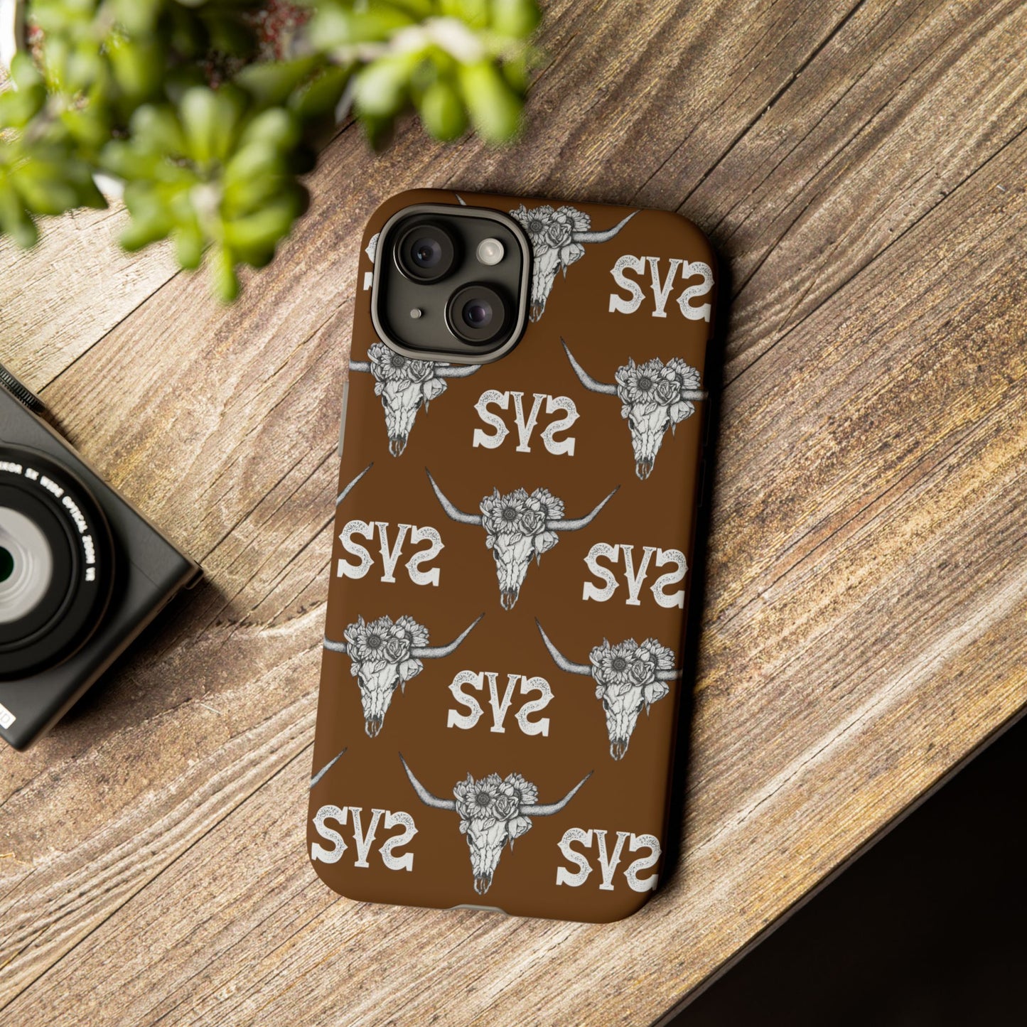 Blooms & Bone | Brown Phone Case