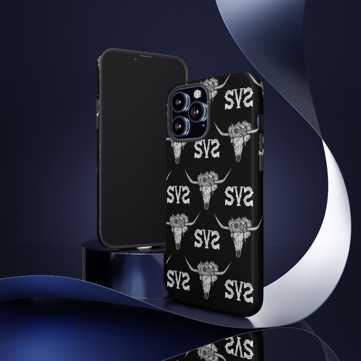 Blooms & Bone | Black Phone Case