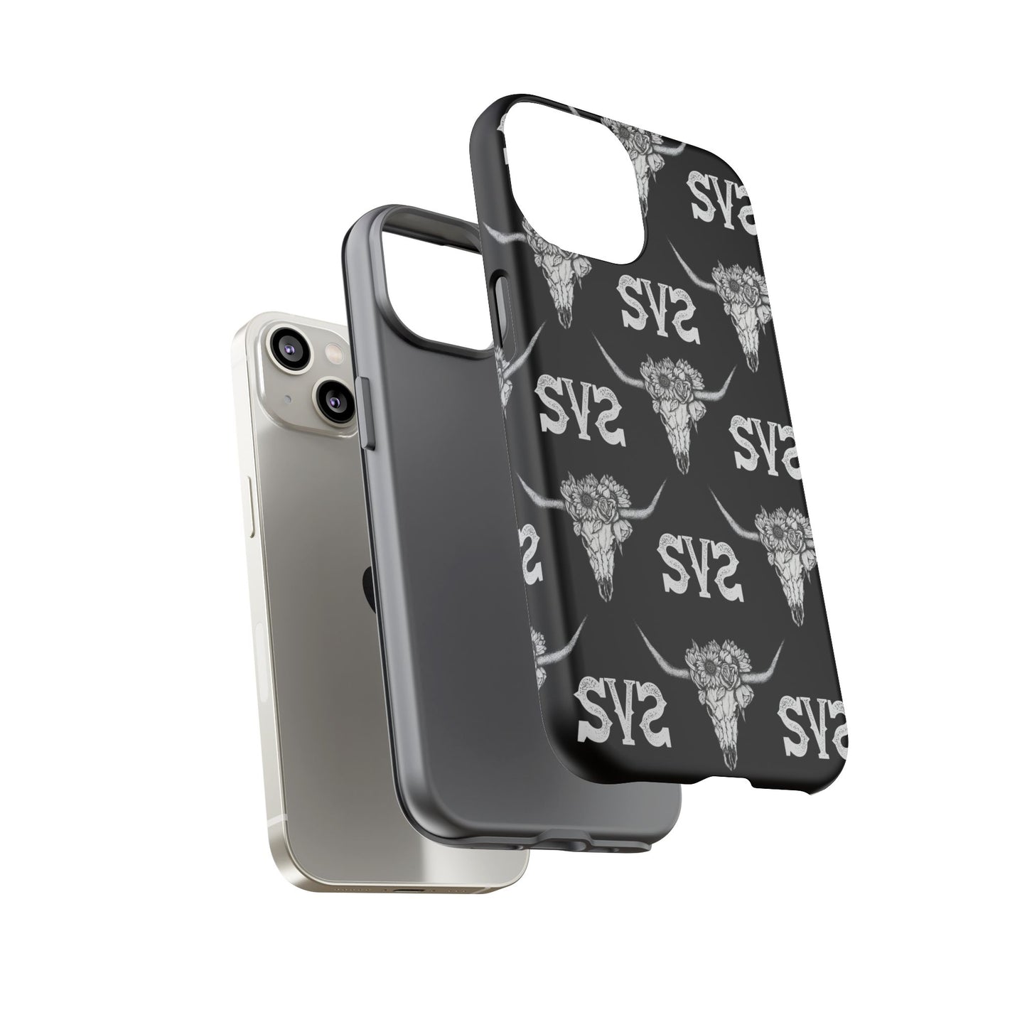 Blooms & Bone | Black Phone Case