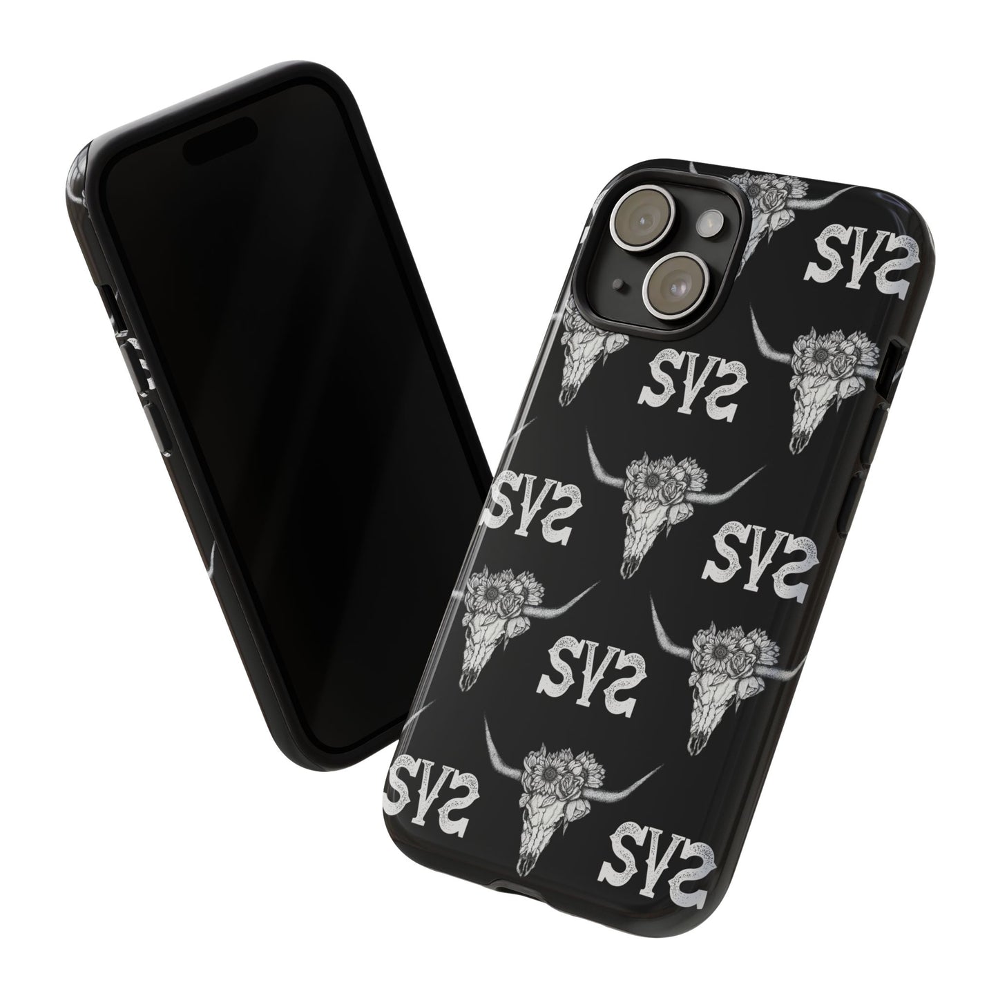 Blooms & Bone | Black Phone Case