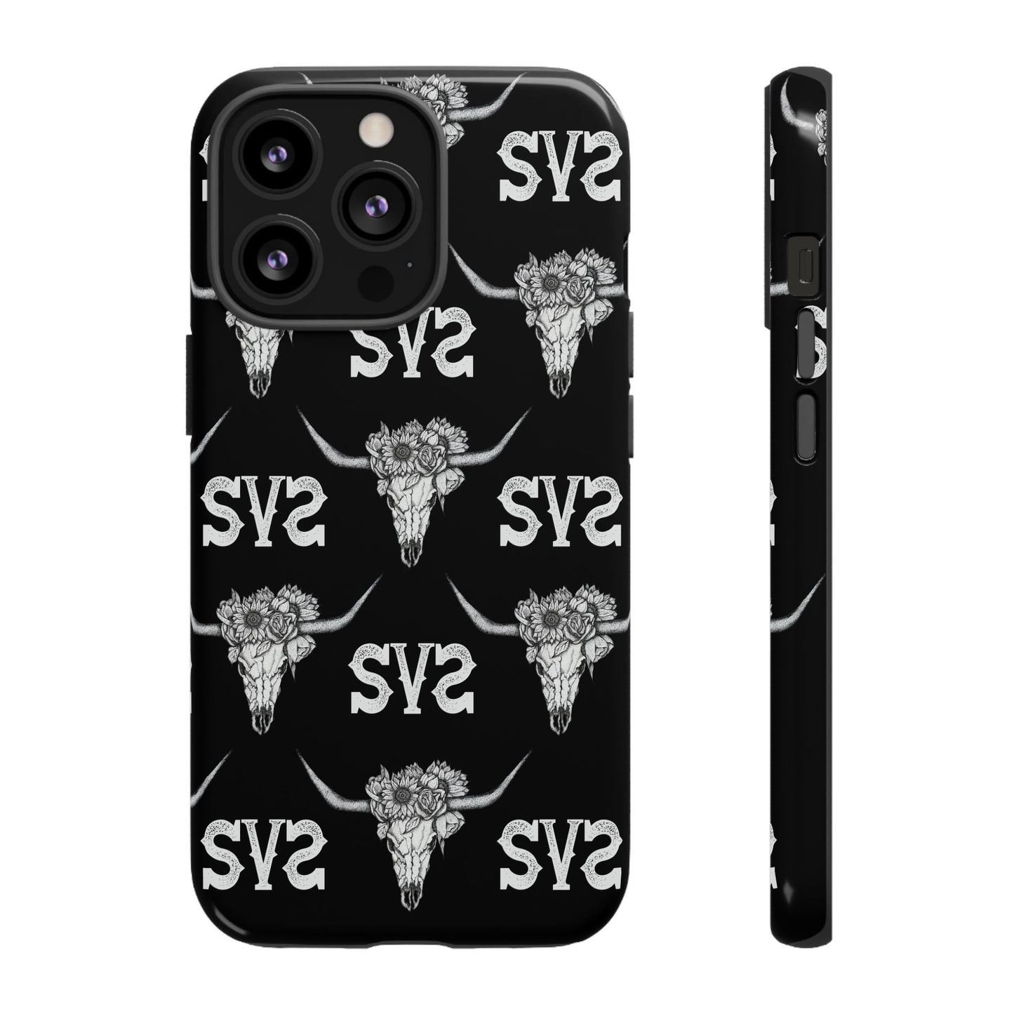 Blooms & Bone | Black Phone Case