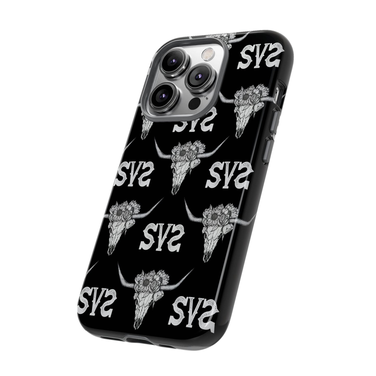 Blooms & Bone | Black Phone Case