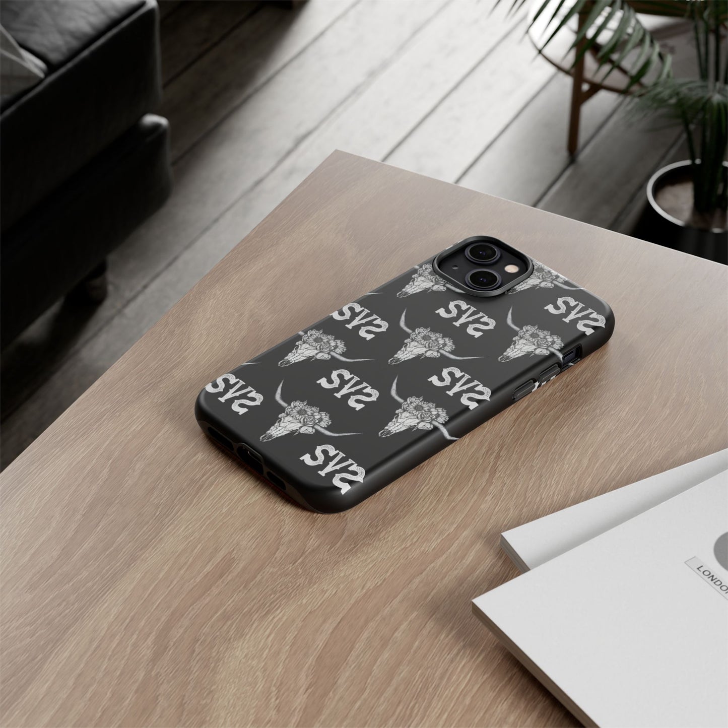 Blooms & Bone | Black Phone Case