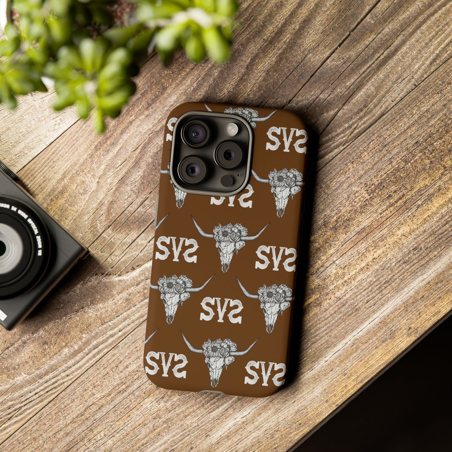 Blooms & Bone | Brown Phone Case