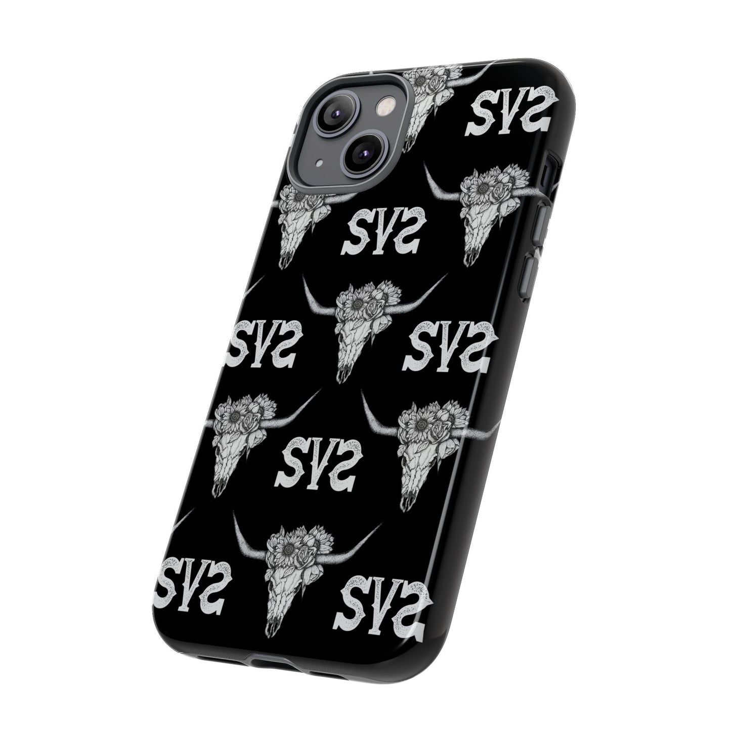 Blooms & Bone | Black Phone Case