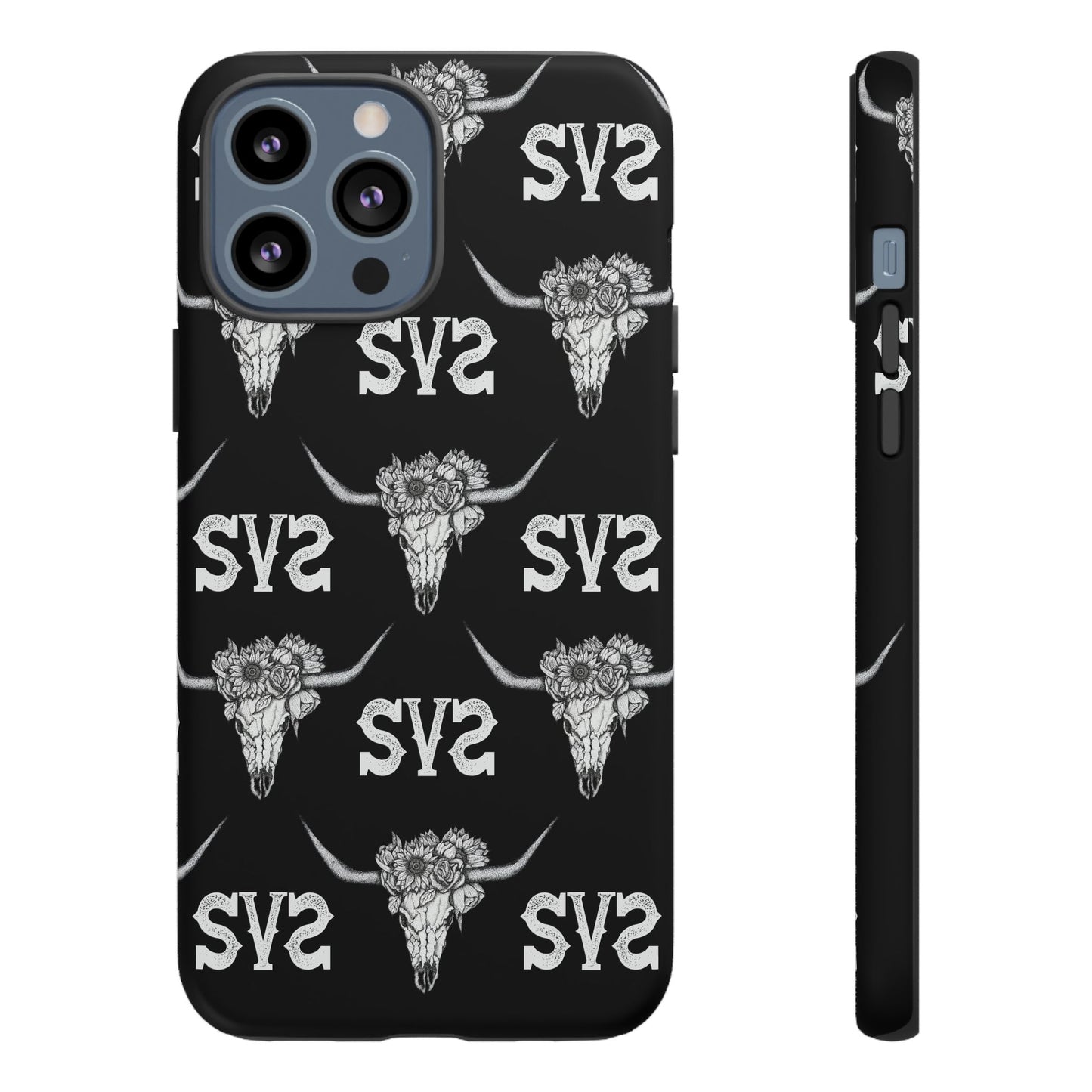 Blooms & Bone | Black Phone Case