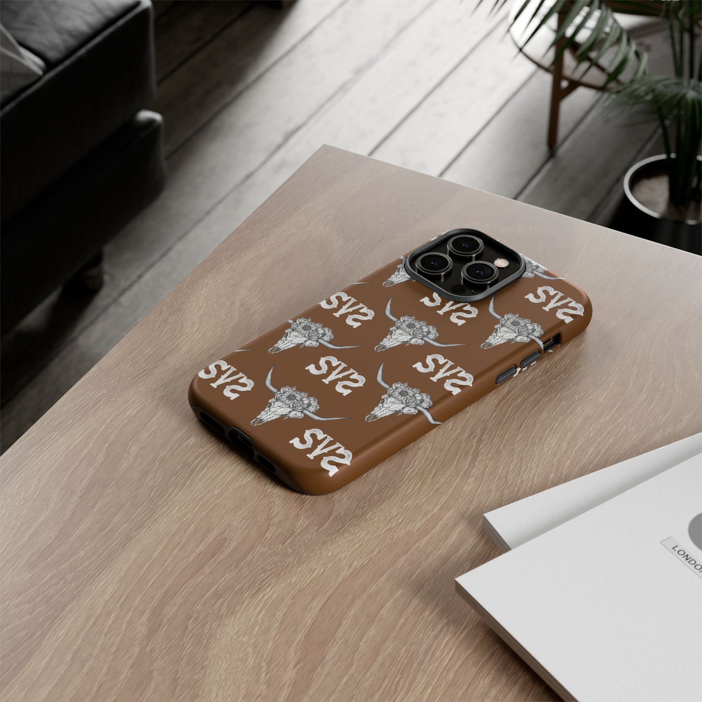 Blooms & Bone | Brown Phone Case
