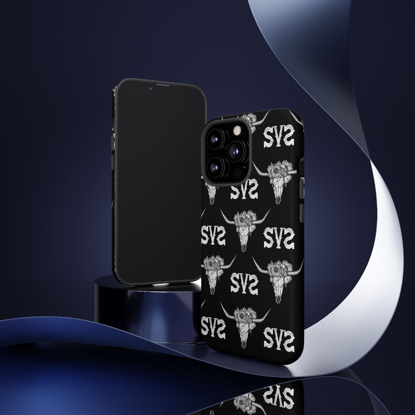 Blooms & Bone | Black Phone Case