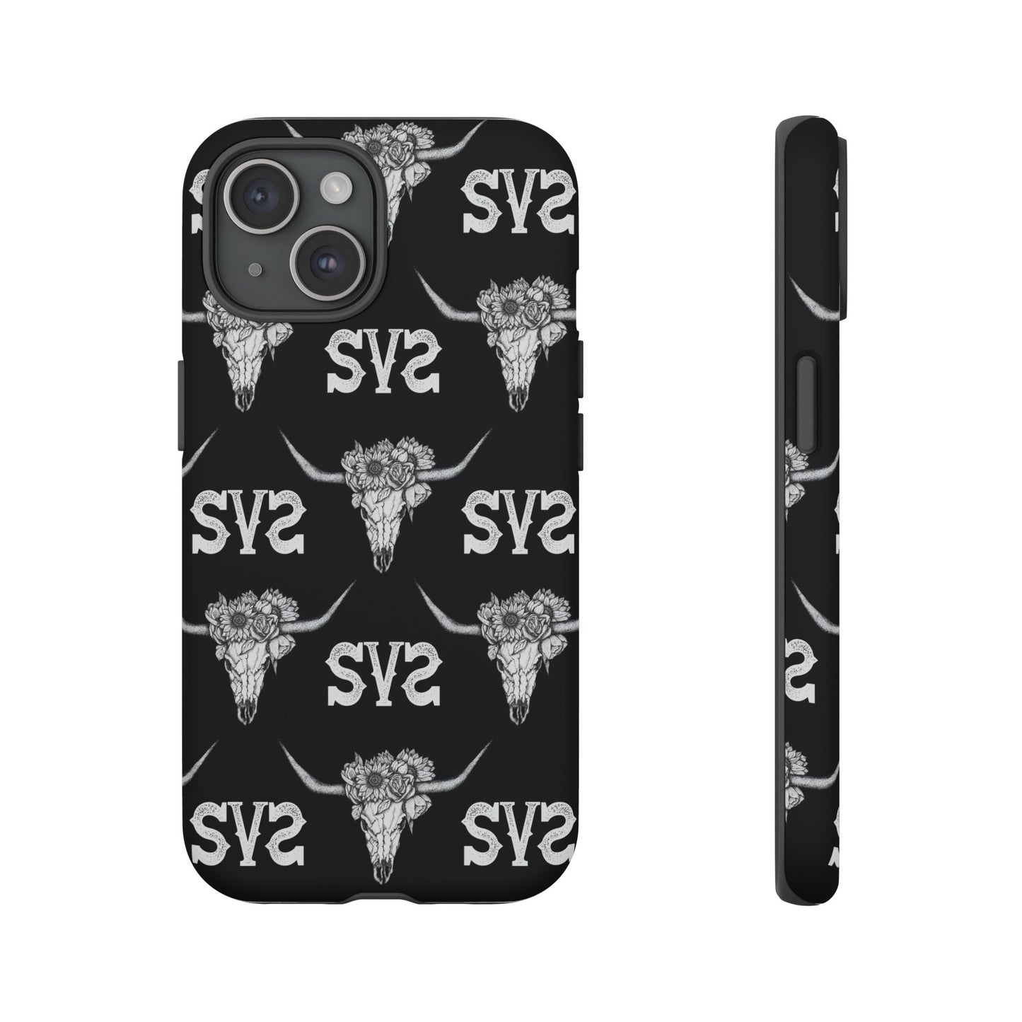 Blooms & Bone | Black Phone Case