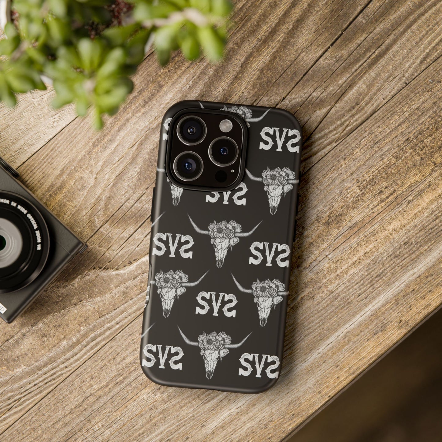 Blooms & Bone | Black Phone Case