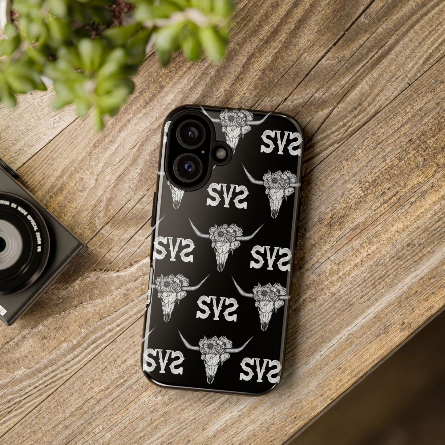 Blooms & Bone | Black Phone Case