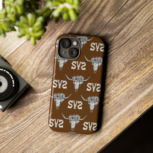 Blooms & Bone | Brown Phone Case