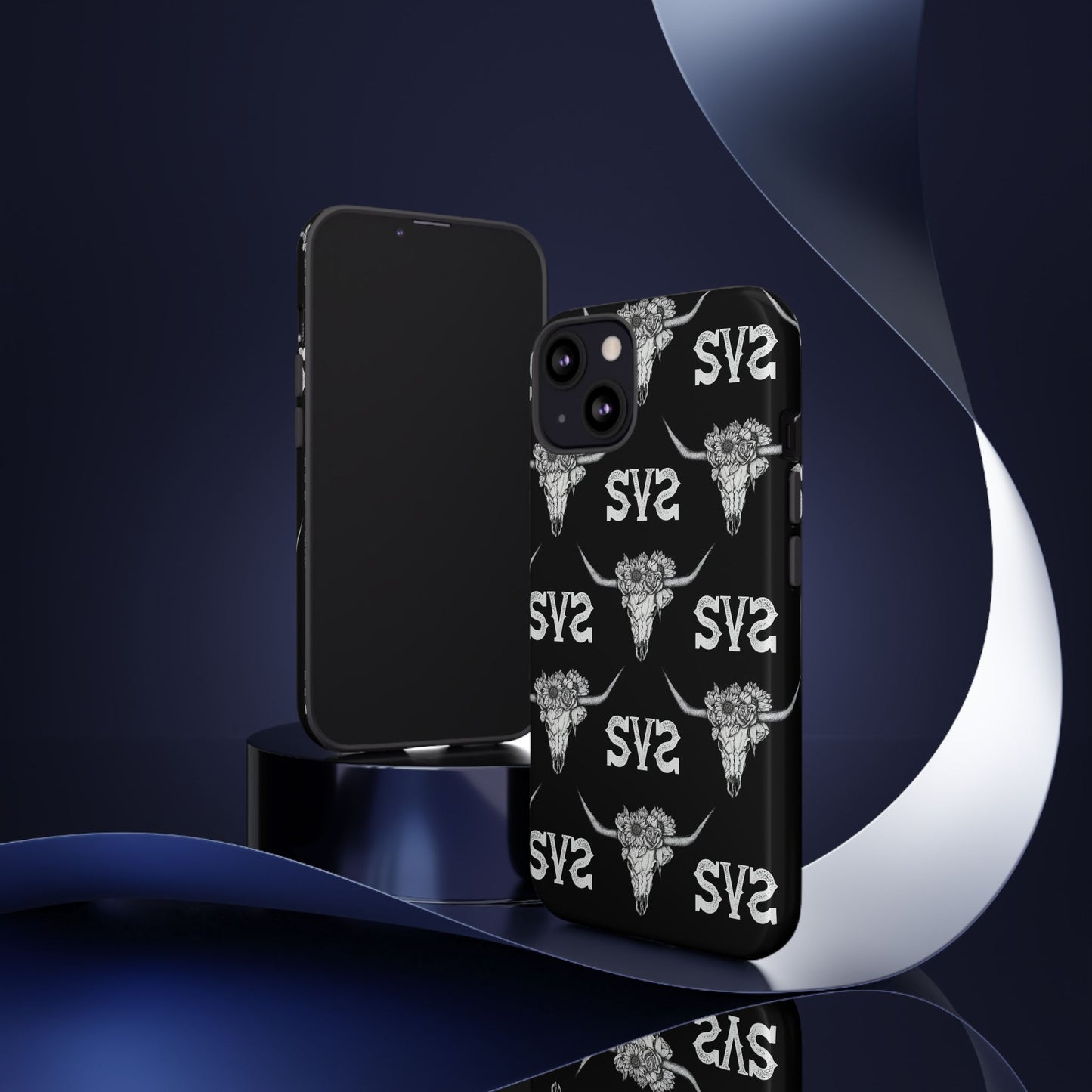 Blooms & Bone | Black Phone Case